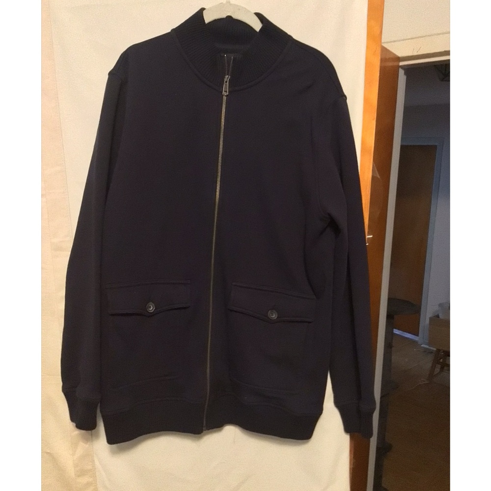 Allen Edmonds Blue fleece academia blazer cardigan  SZ XL outdoor activities
